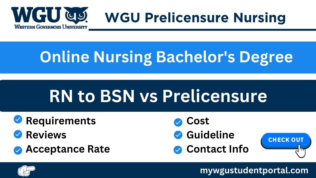 WGU Prelicensure Nursing Prerequisites