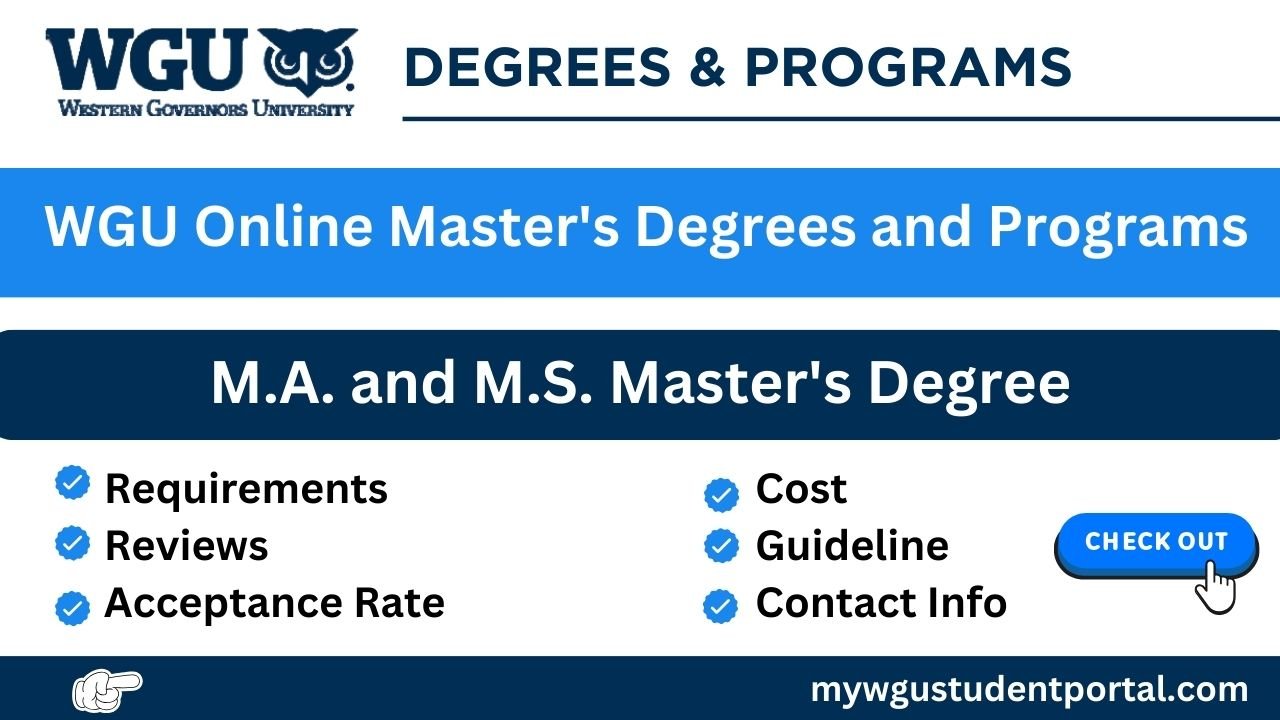 WGU Online Master's Degree Programs M.A M.S